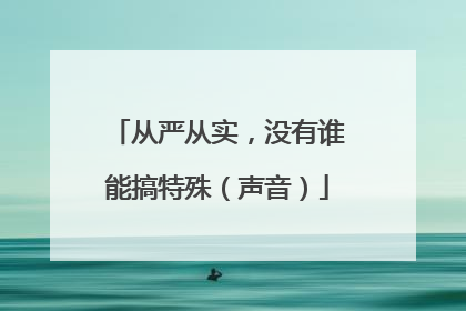 从严从实，没有谁能搞特殊（声音）