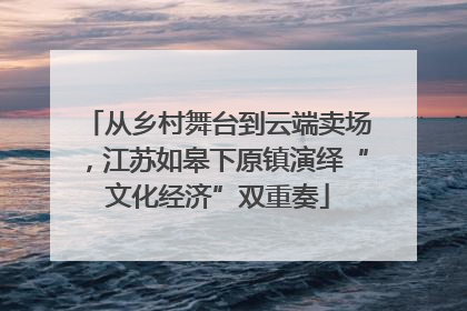 从乡村舞台到云端卖场，江苏如皋下原镇演绎“文化经济”双重奏