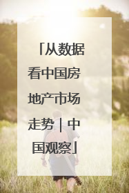 从数据看中国房地产市场走势｜中国观察