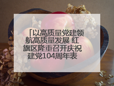 以高质量党建领航高质量发展 红旗区隆重召开庆祝建党104周年表彰大会