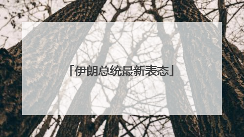 伊朗总统最新表态