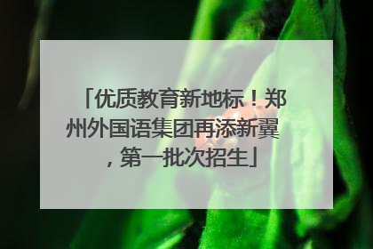 优质教育新地标！郑州外国语集团再添新翼，第一批次招生
