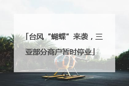 台风“蝴蝶”来袭，三亚部分商户暂时停业