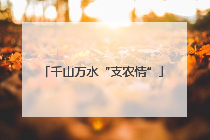 千山万水“支农情”