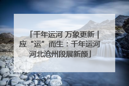 千年运河 万象更新｜应“运”而生：千年运河河北沧州段展新颜
