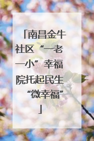 南昌金牛社区“一老一小”幸福院托起民生“微幸福”