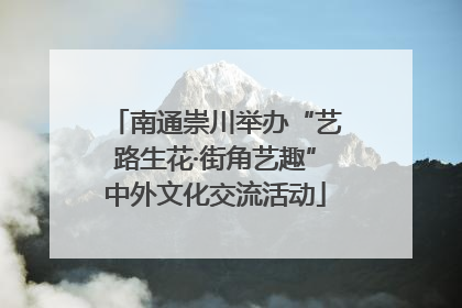南通崇川举办“艺路生花·街角艺趣”中外文化交流活动