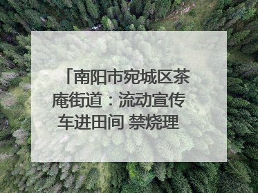 南阳市宛城区茶庵街道：流动宣传车进田间 禁烧理念入人心