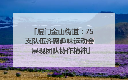 厦门金山街道：75支队伍齐聚趣味运动会 展现团队协作精神