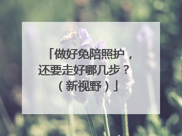 做好免陪照护，还要走好哪几步？（新视野）
