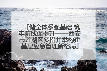 健全体系强基础 筑牢防线促提升——西安市莲湖区多措并举构建基层应急管理新格局