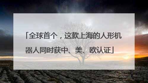 全球首个，这款上海的人形机器人同时获中、美、欧认证