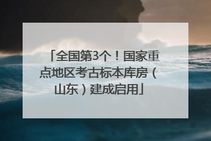 全国第3个！国家重点地区考古标本库房（山东）建成启用