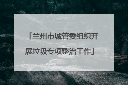 兰州市城管委组织开展垃圾专项整治工作