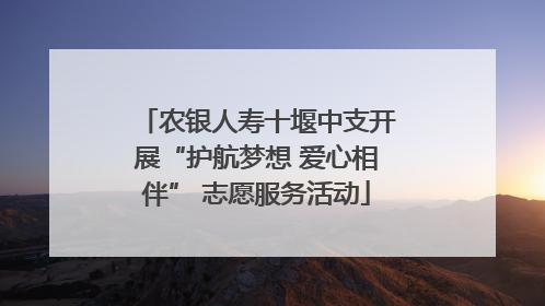 农银人寿十堰中支开展“护航梦想 爱心相伴” 志愿服务活动