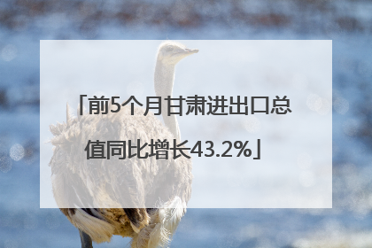 前5个月甘肃进出口总值同比增长43.2%