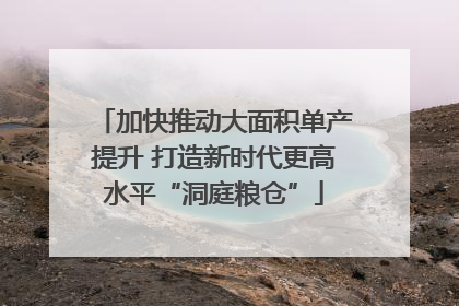 加快推动大面积单产提升 打造新时代更高水平“洞庭粮仓”