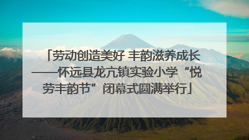 劳动创造美好 丰韵滋养成长——怀远县龙亢镇实验小学“悦劳丰韵节”闭幕式圆满举行