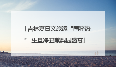 吉林夏日文旅添“国粹热” 生旦净丑献梨园盛宴