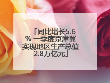 同比增长5.6% 一季度京津冀实现地区生产总值2.8万亿元