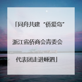 同舟共建“侨爱岛” 浙江省侨商会青委会代表团走进嵊泗