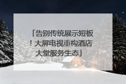 告别传统展示短板！大屏电视重构酒店大堂服务生态