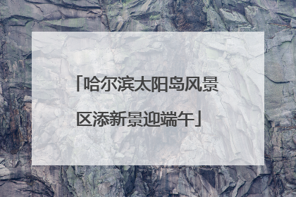 哈尔滨太阳岛风景区添新景迎端午