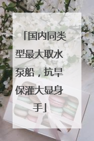 国内同类型最大取水泵船，抗旱保灌大显身手