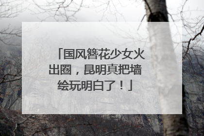 国风簪花少女火出圈，昆明真把墙绘玩明白了！