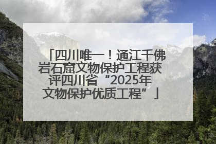 四川唯一！通江千佛岩石窟文物保护工程获评四川省“2025年文物保护优质工程”