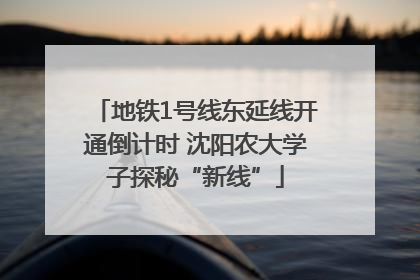 地铁1号线东延线开通倒计时 沈阳农大学子探秘“新线”