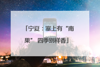 宁夏：塞上有“南果” 四季别样香