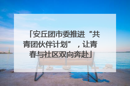 安丘团市委推进“共青团伙伴计划”，让青春与社区双向奔赴