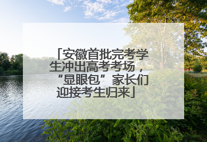 安徽首批完考学生冲出高考考场，“显眼包”家长们迎接考生归来