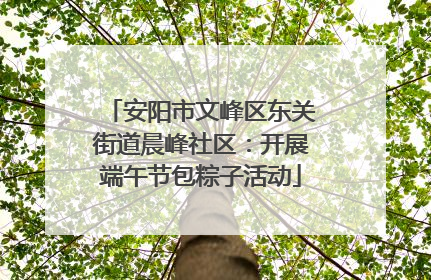 安阳市文峰区东关街道晨峰社区：开展端午节包粽子活动