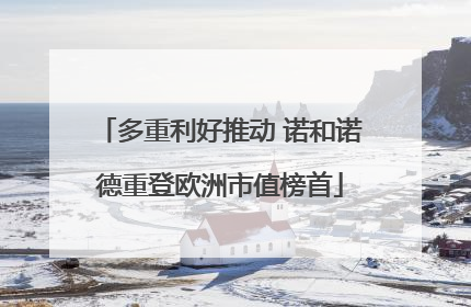 多重利好推动 诺和诺德重登欧洲市值榜首