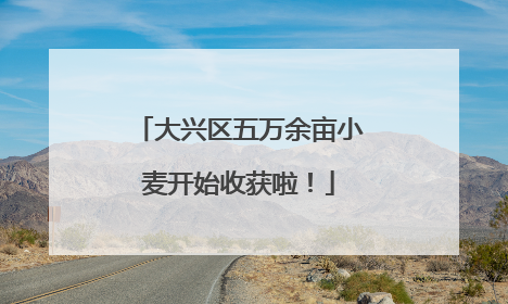 大兴区五万余亩小麦开始收获啦！