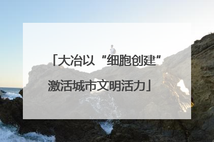 大冶以“细胞创建”激活城市文明活力