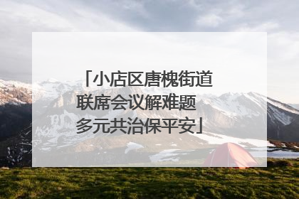 小店区唐槐街道联席会议解难题 多元共治保平安