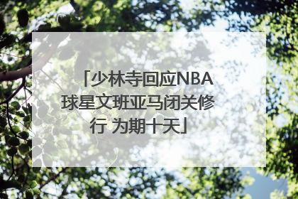 少林寺回应NBA球星文班亚马闭关修行 为期十天