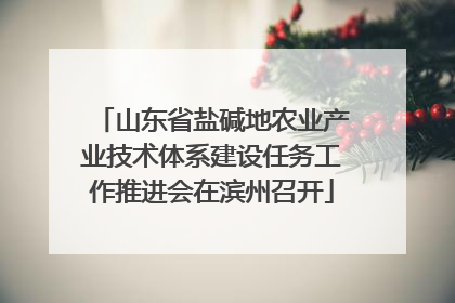 山东省盐碱地农业产业技术体系建设任务工作推进会在滨州召开