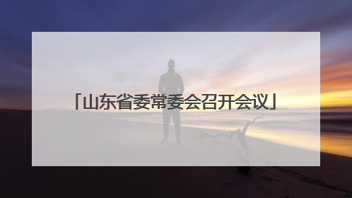 山东省委常委会召开会议