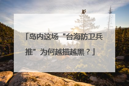 岛内这场“台海防卫兵推”为何越描越黑？