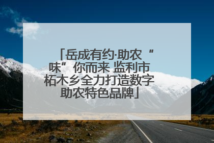 岳成有约·助农“味”你而来 监利市柘木乡全力打造数字助农特色品牌