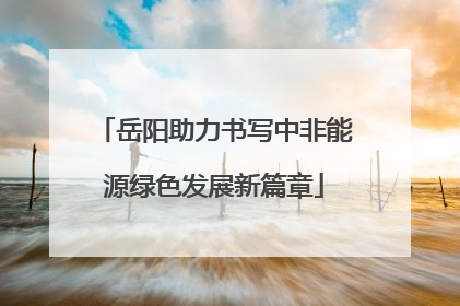 岳阳助力书写中非能源绿色发展新篇章