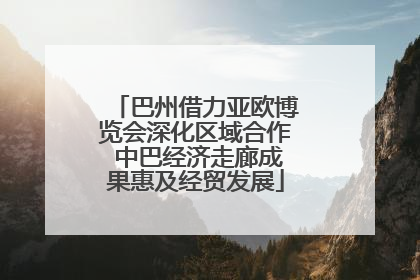 巴州借力亚欧博览会深化区域合作 中巴经济走廊成果惠及经贸发展