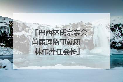 巴西林氏宗亲会首届理监事就职 林伟萍任会长