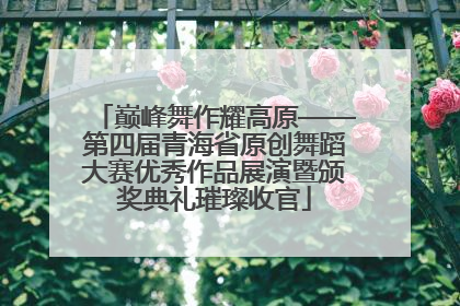 巅峰舞作耀高原——第四届青海省原创舞蹈大赛优秀作品展演暨颁奖典礼璀璨收官