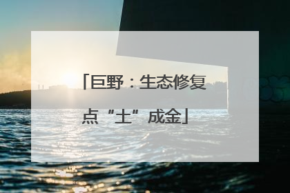 巨野：生态修复点“土”成金