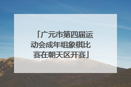 广元市第四届运动会成年组象棋比赛在朝天区开赛